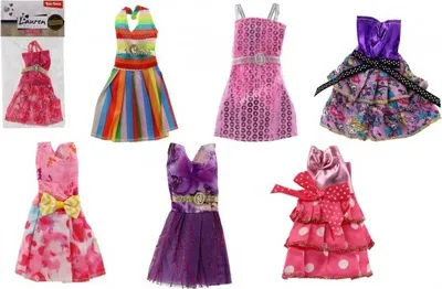 Image de Salopettes/robes pour poupées de 13 cm - mélange de variantes ou de couleurs