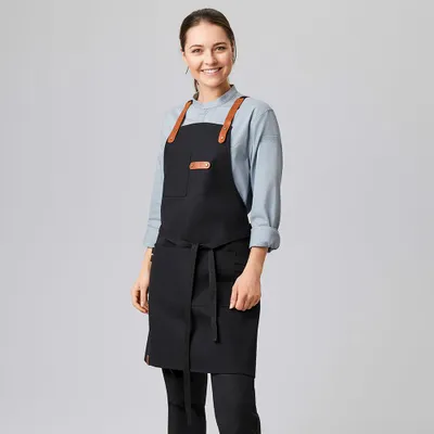 Produktbild von Latzschürze Canvas 70 x 80 cm schwarz : schwarz : 100% Baumwolle
