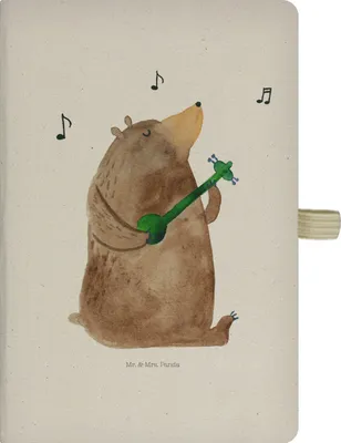 Produktbild von Mr. & Mrs. Panda Adressbuch Bär Lied - Transparent - Geschenk, Teddy, notizbuch, A5 Heft, Tagebuch, Spruch, Song, Frau, Valentinstag, Skizzenbuch, Journal, Herz