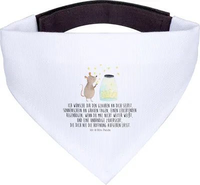 Produktbild von Mr. & Mrs. Panda Tuch Maus Sterne - Weiß - Geschenk, Lustige Sprüche, Hunde Halstuch, Schwangerschaft, Für, Kindergeburtstag, Taufe, Geburt, Hund, Geburtstag