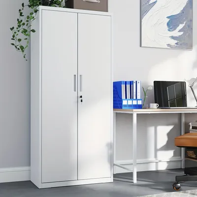 Immagine prodotto di Armadio in acciaio – Armadio portaoggetti – Archivio – Armadio per ufficio – Armadio per officina – Porte doppie con serratura