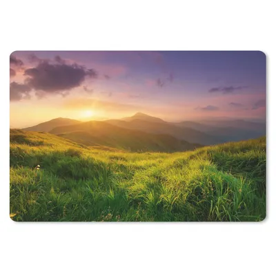 Produktbild von MuchoWow® Schreibtischunterlage Berge - Sonne - Natur 60x40 cm - XXL Mauspad - Großes Mauspad