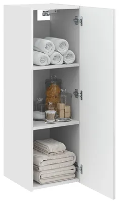 Imagen del producto de Armario de baño, blanco brillante, 33 x 34,5 x 100 cm