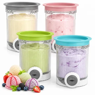 4 Eisbehälter 473 ml für Ninja Swirl NC700/NC701, BPA-frei