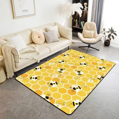 Obrázek produktu pro Šestihranný koberec 100x150 cm s květinovým vzorem pro děti