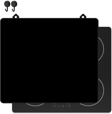 Obrázek produktu pro Indukční podložka, rozměry 60x52 cm, černá, pro kuchyň, s protiskluzovou úpravou, vhodná pod varnou desku