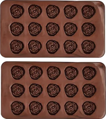 Produktbild von 4 Chocolaterie Set aus 2 Schokoladenformen Rose - Birkmann