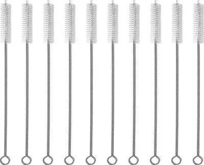 Produktbild von Glasstrohhalm-Wasserbecherbürste, 304 Edelstahl-Strohhalmbürsten-Set, Pfeifenreinigungs-Nippel-Flaschenbürste