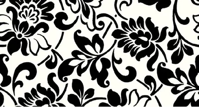 Produktbild von Klebefolie - Möbelfolie Ornamente Schwarz Weiss - 0,45 m x 15 m Nachbildungfolie