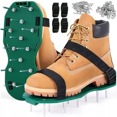 Produktbild von Rasentragschuhe mit Spikes – Belüftungsschuhe für effektive Rasenpflege, Universalgröße
