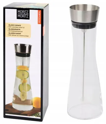Zdjęcie produktu dla Dzbanek Szklany na Wodę z Wskaźnikiem Nalewania Moritz&Moritz 1L