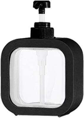 Obrázek produktu pro 500 ml (18 oz) průhledný plastový dávkovač s pumpičkou, s možností doplnění, pro kuchyňské nebo koupelnové umyvadlo
