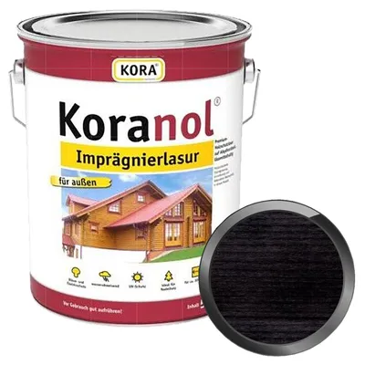 Produktbild von KORA Koranol Imprägnierlasur 5 Liter Ebenholz
