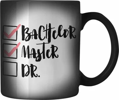 Produktbild von Trendation - Master Abschluss Geschenk Farbwechsel Zauber-Tasse Bestanden Studium Prüfung Graduation - Bachelor Master Doktor (Schwarz)
