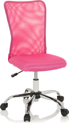 Produktbild von hjh OFFICE Kinderdrehstuhl KIDDY NET I Schreibtischstuhl für Kinder höhenverstellbar ohne Armlehnen Netzstoff