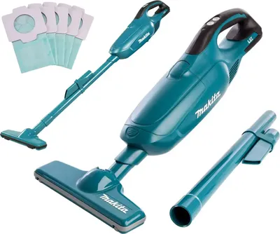 Produktbild von Makita DCL182Z, 2-in-1-Stabstaubsauger, Staubbeutel, Schwarz, Blau, 0,5 l, Trocken, 71 dB