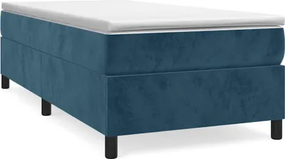 Immagine prodotto di Struttura letto senza materasso blu scuro 90x190 cm in velluto