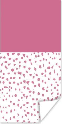 Produktbild von MuchoWow® Poster Punkte - Rosa - Muster 40x80 cm - Dekoration