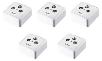 Produktbild von PremiumX 5X PX3-DC 3-fach Sat Durchgangsdose DC-Durchgang Antennendose SAT