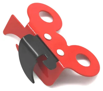 Productafbeelding van Blikopener blikopener - 2 in 1 - Metaal - Rood - 7,3 x 4,5 x 2,5 cm