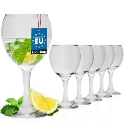 Produktbild von KOTARBAU® Wassergläser mit Stiel 6er Set 260 ml Glas Kelchgläser Set Gläser mit Fuß Trinkgläser Wasserglas Trinkglas Kelchglas spülmaschinenfest Wasserglas mit Fuß