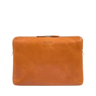 Produktbild von Negotia Mantle Leder Laptoptasche 15,6 Zoll cognac – Laptophülle, Sleeve, MacBook Pro 16 Folio