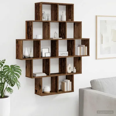 Image de Maison Exclusive - Étagère murale en bois massif, 120 x 20 x 136 cm, matériau bois