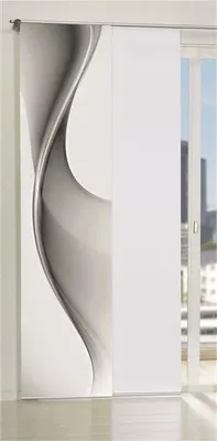 Produktbild von Home Wohnideen Schiebevorhang Dekostoff DigitaldruckBristol 1 teilig 245 x 60 cm Grau