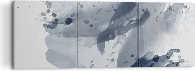 Produktbild von Bild auf Leinwand - Leinwandbild - 3 Teile - Abstraktion Blau Minimalismus - 120x40cm - Wand Bild - Wanddeko - Wandbilder - Leinwanddruck - Bilder - Wanddekoration - Leinwand bilder - CA120x40-4941