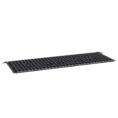 Produktbild von Gartenbank-Auflage Schwarz Karomuster 150x50x4 cm Oxford-Gewebe
