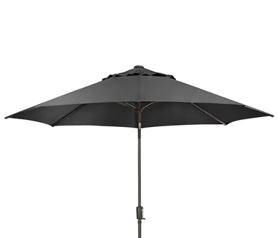 Produktbild von Dehner Sonnenschirm Milos, Ø 294 cm, Höhe 261 cm, Aluminium/Polyester, dunkelgrau