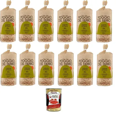 Produktbild von Poggio Del Farro Gallette di Farro Dinkelkekse, 12x120g+ Italian Gourmet polpa 400g