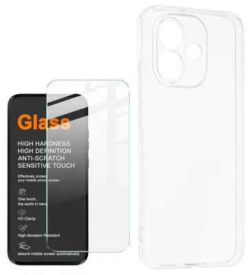 Produktbild von Handyhülle + 9H Schutzglas für Xiaomi Redmi Note 17 TPU Set 2 in 1 Transparent
