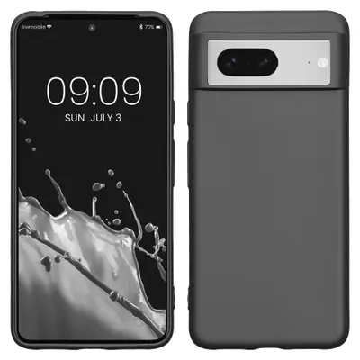 Produktbild von kwmobile Handyhülle für Google Pixel 8 Hülle - Silikon Case metallisch schimmernd - Schutzhülle Cover - Metallic Grau
