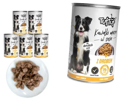 Produktbild von TufTuf | Hundefutter Geflügel - Nassfutter Set 6x415g Dose - Hunde Nassfutter fur Hund