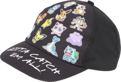 Produktbild von Pokemon Pikachu and Friends Jungen Kinder Basecap – Schwarz / 54