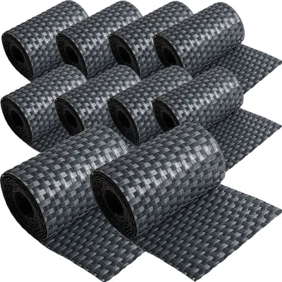 Produktbild von ECI © Poly-Rattan Sichtschutzstreifen für Doppelstabzaun 19 | 255cm Anthrazit RD03 10 Rollen