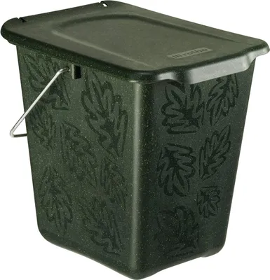 Image de Bac à compost avec couvercle et poignée - 7L Vert pour déchets organiques