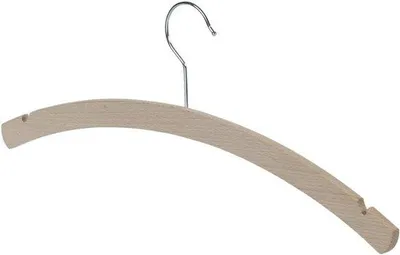 Productafbeelding van Kledinghangers Set - Hangers Hout - Kleding Opbergen - Draaibare Haak - 10 Stuks 42cm - Naturel