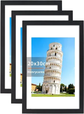 Obrázok produktu pre Fotorámik čierny 20 x 30 cm, 3 ks, 2 v 1 dizajne, na stenu