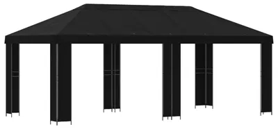 Immagine prodotto di Gazebo da giardino 6 x 3 m Nero Poliestere e Acciaio 190