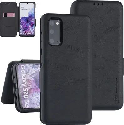 Image de Étui de type livre noir pour Samsung Galaxy S20 - Porte-cartes