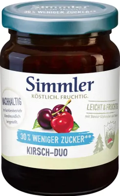 Produktbild von Simmler Leicht&Fruchtig Kirsch-Duo 215g