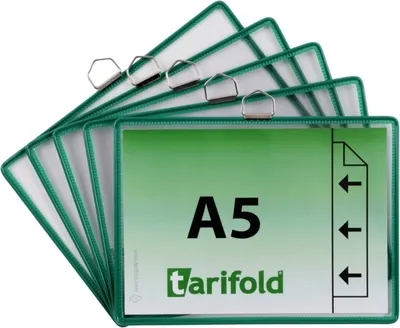 Produktbild von Hängetafeln A5 quer grün 5 Stück