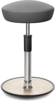 Produktbild von Sitz- Stehhocker Free Tall Hutsitz skai Dynactiv Makari 160 Grau Chrom /creme.