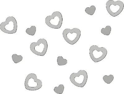 Produktbild von Oblique Unique Herz Konfetti Tischdeko Liebe Romantik Hochzeitsdeko - silber