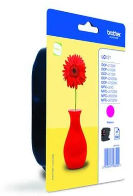 Productafbeelding van Brother LC121M - Magenta - origineel - Blisterverpakking - Inktpatroon - geschikt voor Brother DCP-J100, J105, J132, J152, J552, J752, MFC-J245, J470, J650, J870