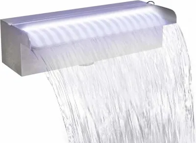 Obrázok produktu pre vidaXL Bazénová fontána s LED diódami Obdĺžniková nerezová oceľ 30 cm