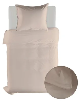 Produktbild von Yellow Suite Dubai Bettbezug - 135x200 cm – Baumwoll-Satin – Hochwertige Bettwäsche mit motiv – Weich - Atmungsaktiv und Hautfreundlich – inkl. 80x80 cm Kissenbezug – Beige