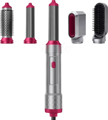 Produktbild von INF 5-in-1 Graue Heißluftbürste: Haarstyler, Volumizer & Lockenstab